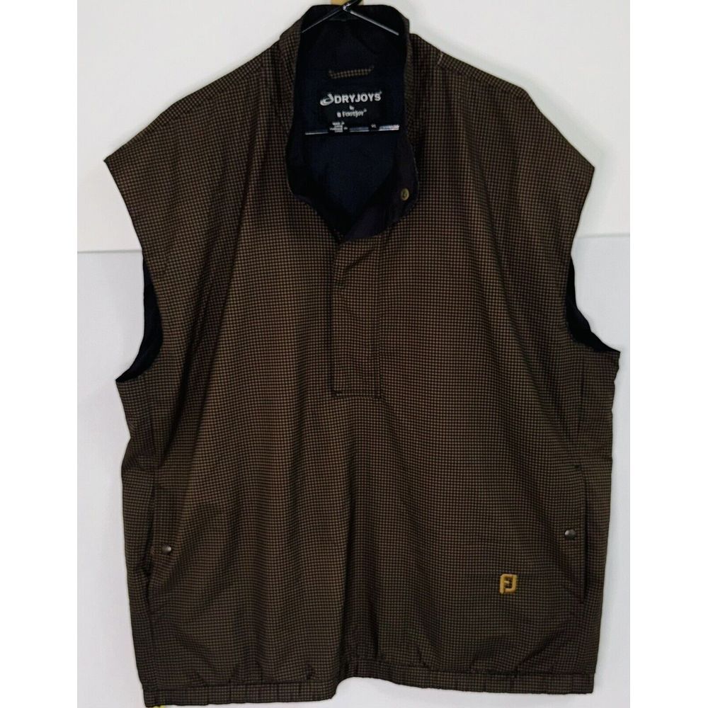 DryJoys by FootJoy Mens XL Brown Sleeveless Golf Vest